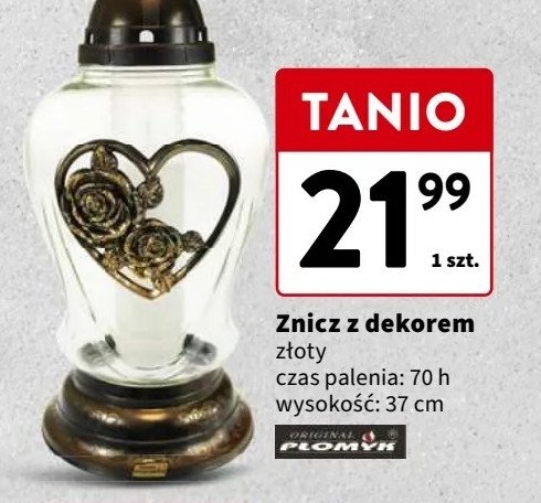 Znicz z dekorem 70h PŁOMYK promocja