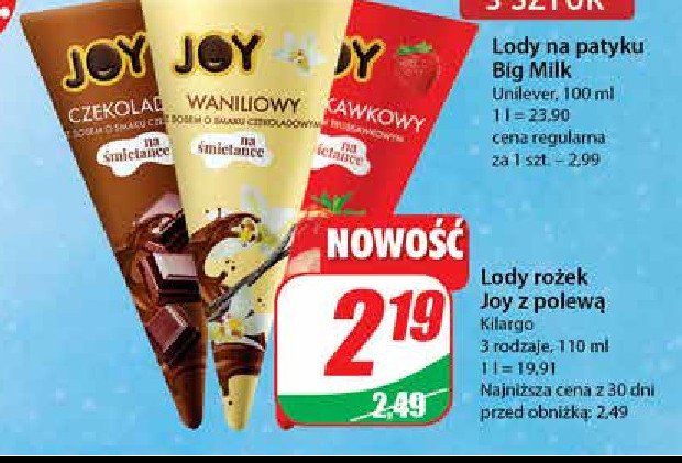 Lód czekoladowy JOY promocja