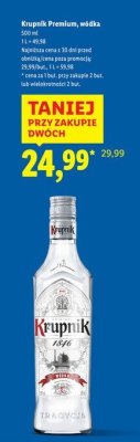 Wódka Krupnik Premium 500ml promocja w Lidl