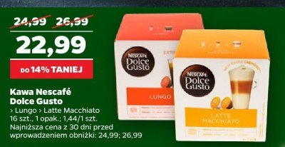 Kawa Dolce Gusto Lungo 16 szt. promocja w Netto