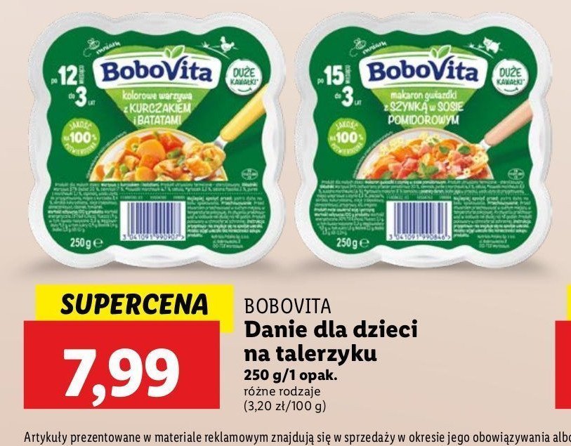 Makaron gwiazdki z szynką w sosie pomidorowym Bobovita promocja