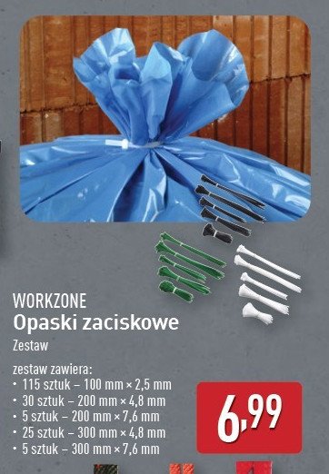 Opaski zaciskowe WORKZONE promocja w Aldi