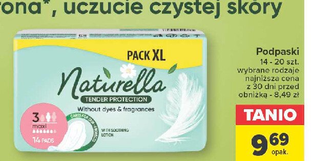 Podpaski tender protection maxi Naturella ultra promocja