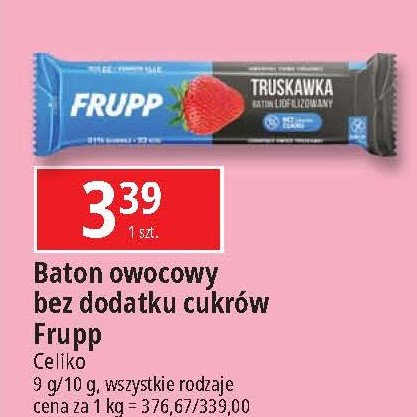 Baton liofilizowany truskawka Celiko frupp promocja