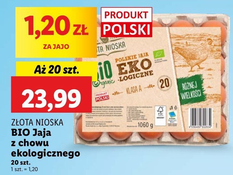Jaja kl. a Złota nioska promocja w Lidl