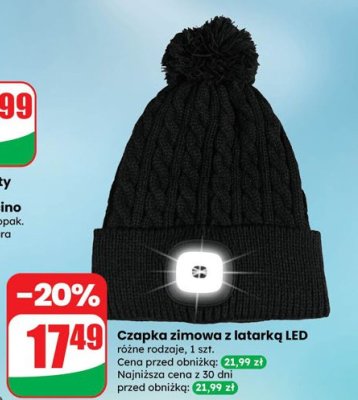 Czapka zimowa z latarką LED promocja w Dino