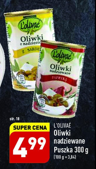 Oliwki nadziewane papryką L'olivae promocje