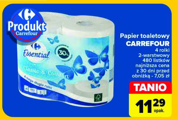 Papier toaletowy Carrefour promocja