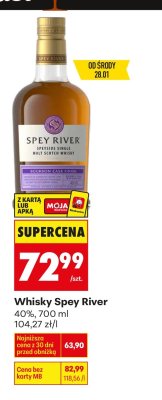 Whisky Spey River 40%, 700 ml promocja w Biedronka