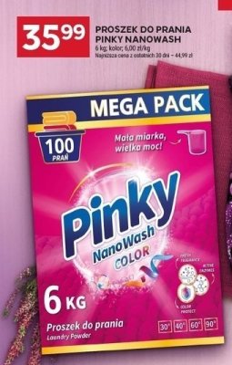 Proszek do prania Pinky Nanowash Color promocja w Stokrotka
