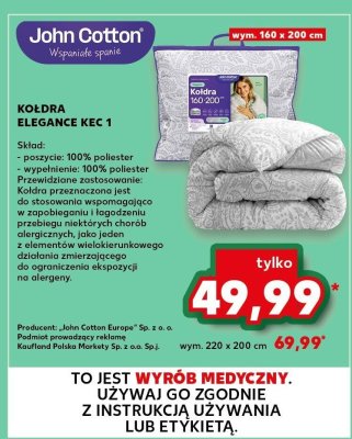 Kołdra Elegance KEC 1 160x200 cm promocja w Kaufland