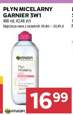 Płyn micelarny skóra wrażliwa Garnier czysta skóra 3in1 promocja