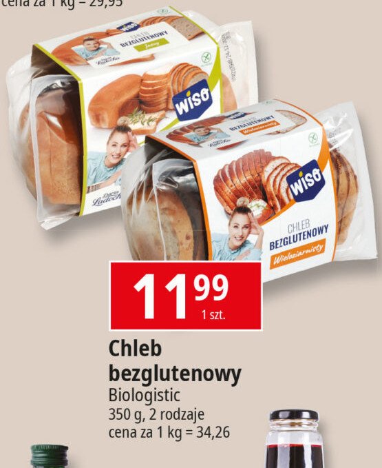 Chleb bezglutenowy jasny Wiso promocja