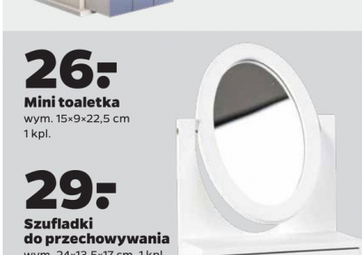 Mini toaletka 15 x 9 x 22.5 cm promocja