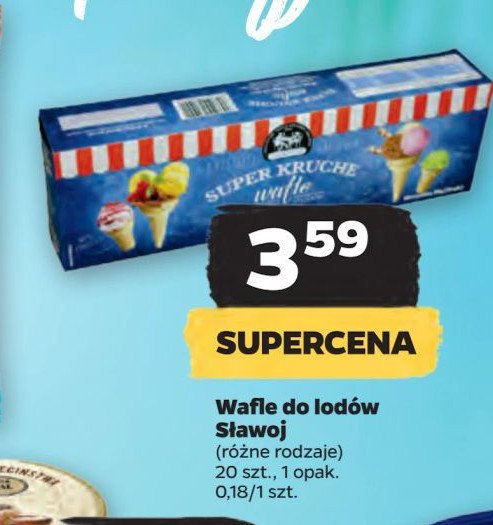 Wafle do lodów Sławoj promocja