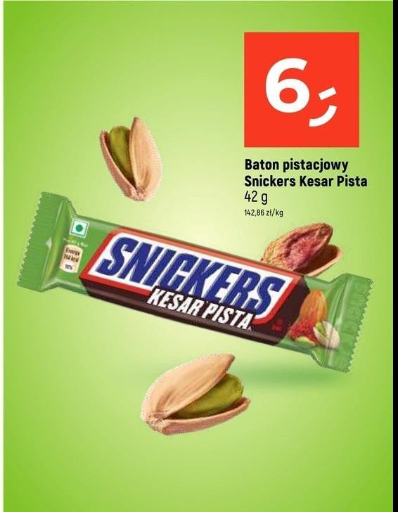 Baton Snickers kesar pista promocja w Dealz