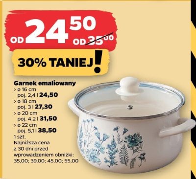 Garnek emaliowany ø 20 cm promocja w Netto