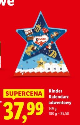 Kinder Kalendarz adwentowy promocja w Lidl