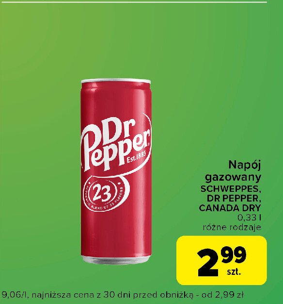 Napój ginger ale Canada dry promocja w Globi