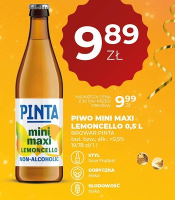 Piwo PINTA MINI MAXI LEMONCELLO 0,5 L promocja w Duży Ben