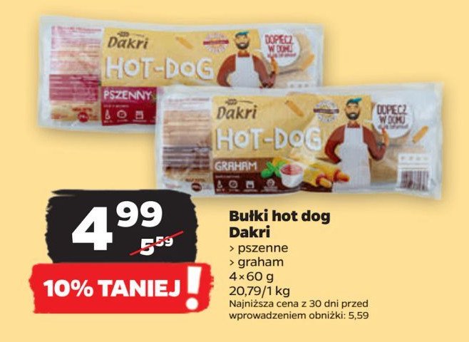Bułki do hot-dogów graham Dakri promocja