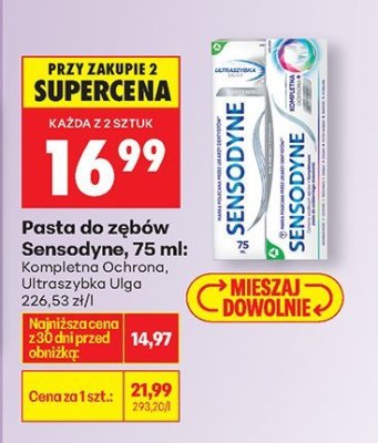 Pasta do zębów Sensodyne 75 ml promocja w Biedronka