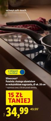 Patelnia z kutego aluminium Silvercrest ze wskaźnikiem nagrzania Ø ok. 20 cm promocja w Lidl