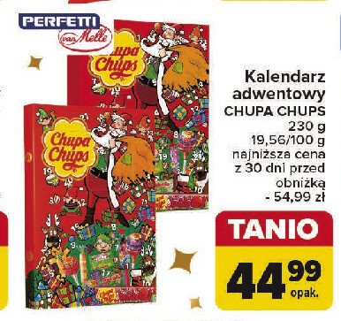 Kalendarz adwentowy Chupa chups promocja w Carrefour