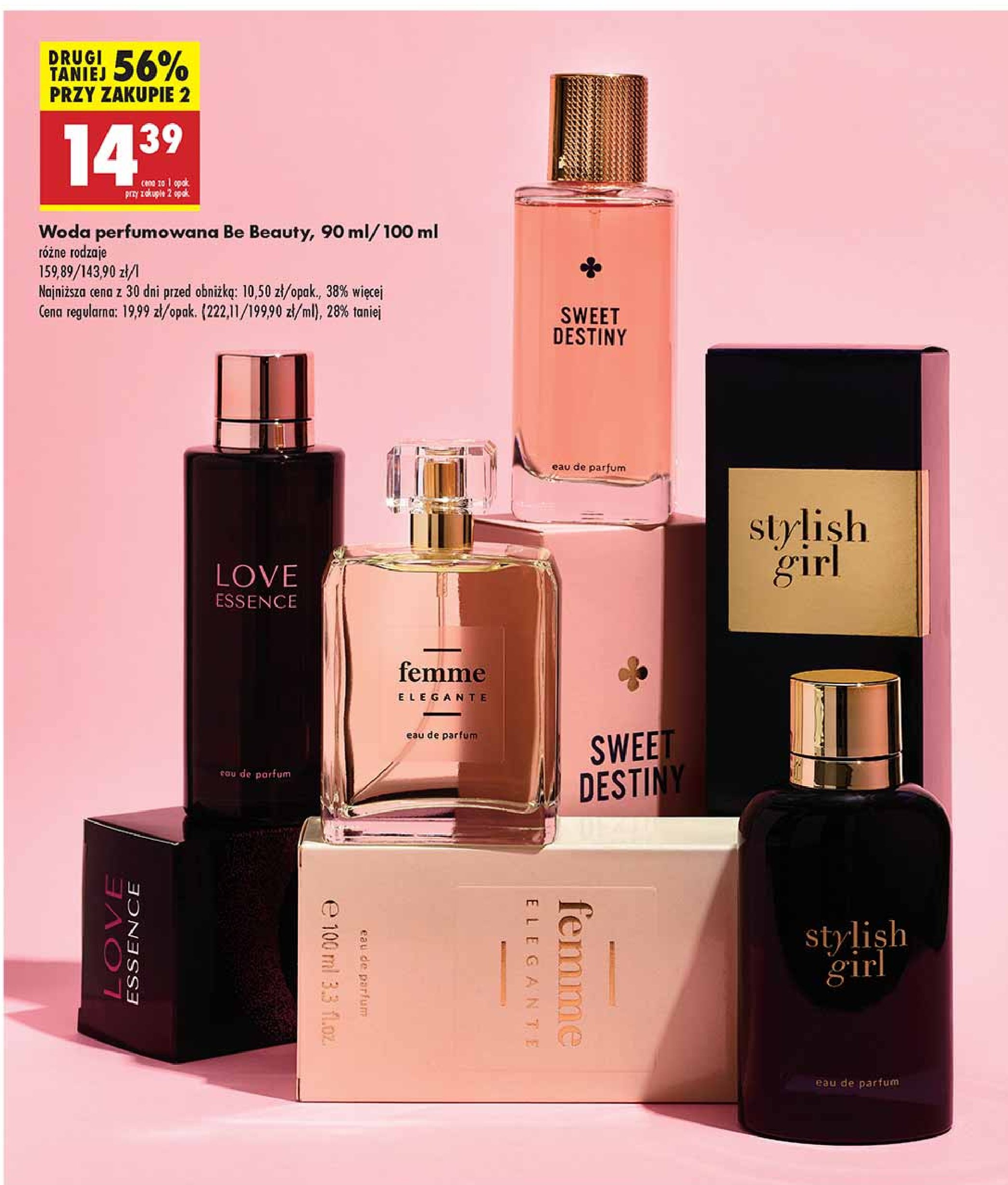 Woda perfumowana Be beauty femme elegante promocja w Biedronka