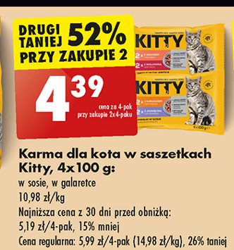 Karma dla kota łosoś/pstrąg + kurczak wątróbka w galarecie Kitty promocja