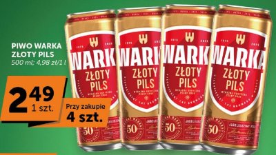 Piwo Warka Złoty Pils promocja w ABC