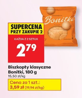 Biszkopty klasyczne Bonitki, 180 g promocja w Biedronka