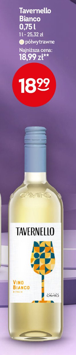 Wino Tavernello bianco promocja w Żabka