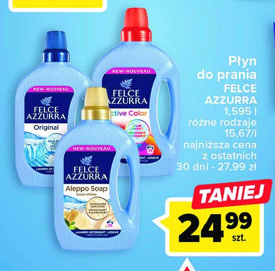 Płyn do prania sapone di aleppo Felce azzurra promocja