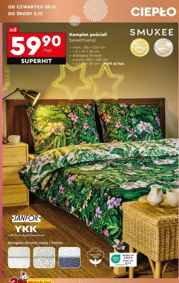 Komplet pościeli bawełnianej SMUXEE promocja w Biedronka