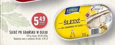 Śledź po gdansku w oleju Łosoś ustka promocja