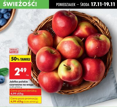 Jabłko polskie czerwone na wagę promocja w Biedronka