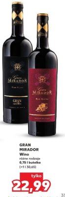 Wino GRAN MIRADOR różne rodzaje 0,75 l butelka promocja w Kaufland