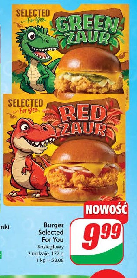 Burger red zaur Selected for you promocja w Dino