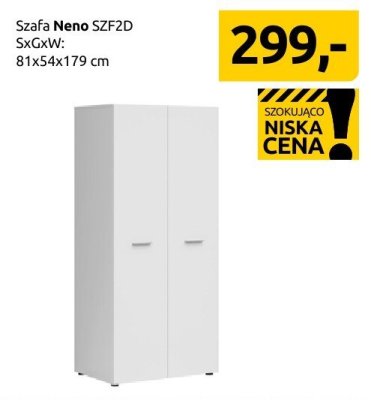 Szafa Neno SZFZD, 81x54x179 cm promocja w Black Red White