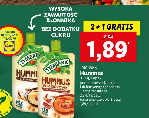 Hummus pomidorowy Tymbark hummus promocja