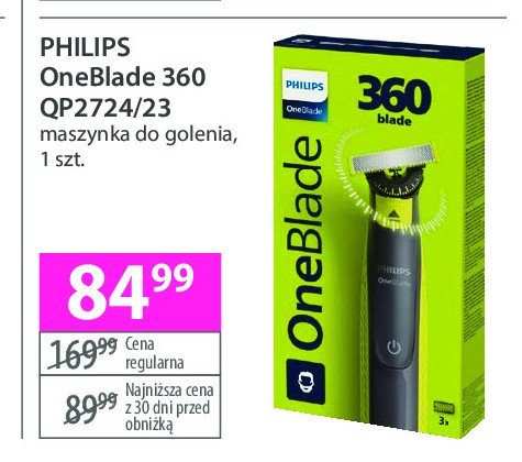 Golarka qp2724/23 Philips oneblade promocja