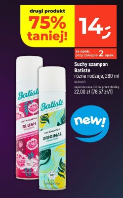 Suchy szampon Batiste różne rodzaje 280 ml promocja w Dealz