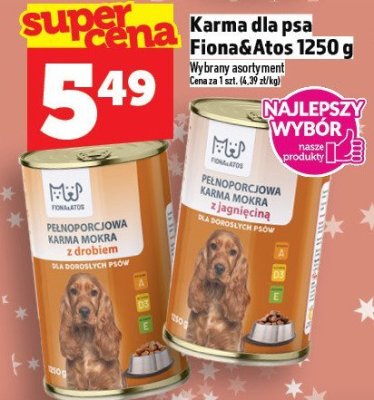 Karma dla psa Fiona&Atos 1250 g promocja w TOPAZ