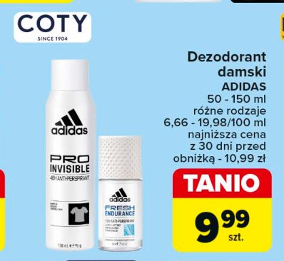 Dezodorant Adidas pro invisible Adidas cosmetics promocja