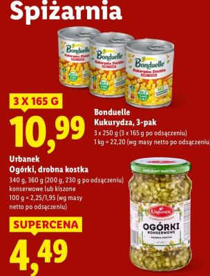 Kukurydza Bonduelle 3-pak promocja w Lidl