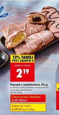 Pączek z nadzieniem o smaku czekoladowo-orzechowym promocja w Biedronka