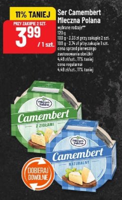 Ser Camembert Mleczna Polana promocja w POLOmarket