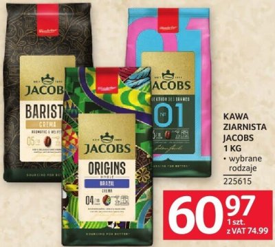 Kawa ziarnista Jacobs 1 kg promocja w Selgros