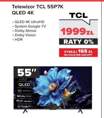 Telewizor TCL 55P7K QLED 4K promocja w NEONET